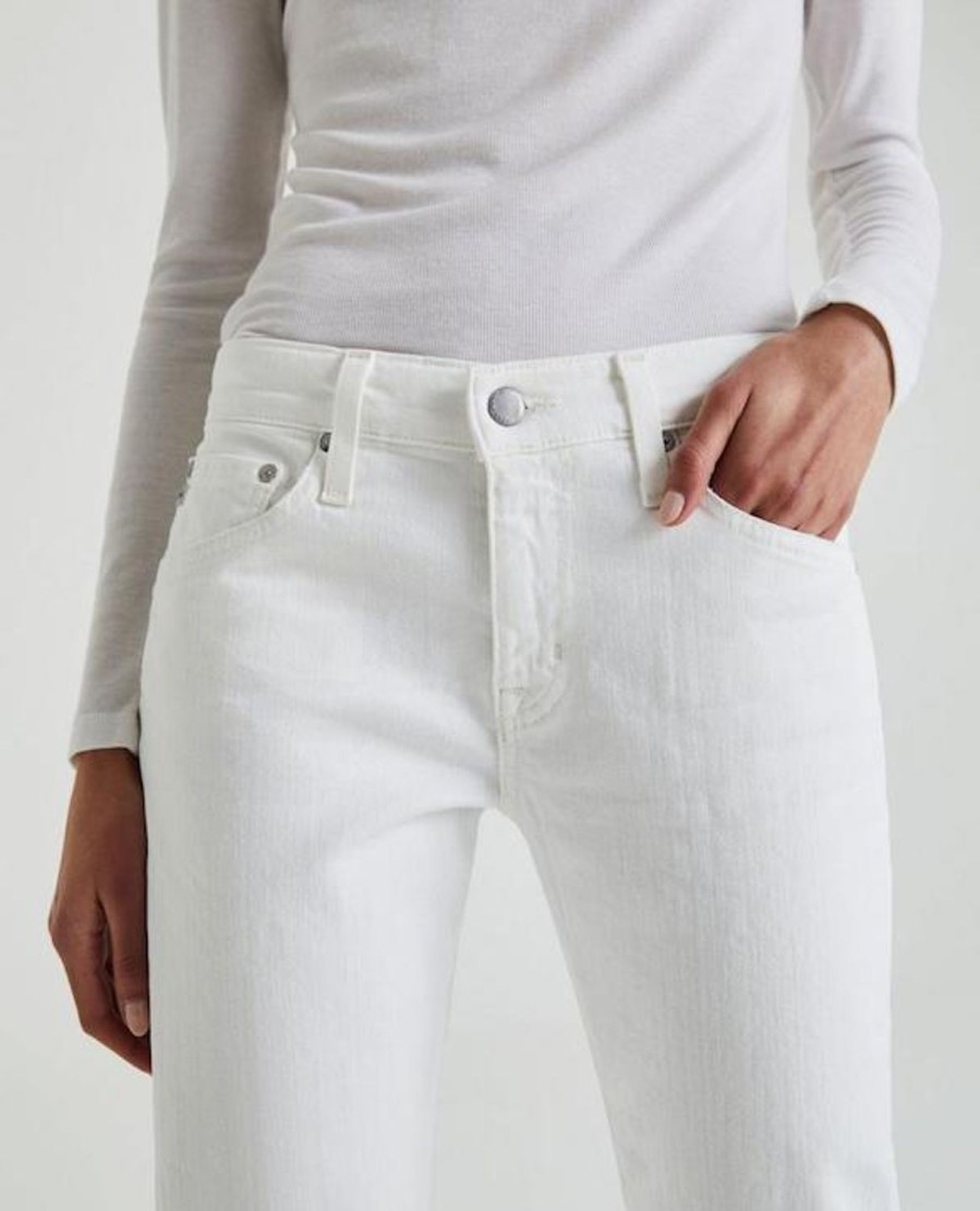 Women AG JEANS Jeans & Denim | Ex Boyfriend Slouchy Slim White Tonal White