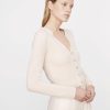 Women VINCE Knitwear | Loop Trim Cardigan Chanterelle