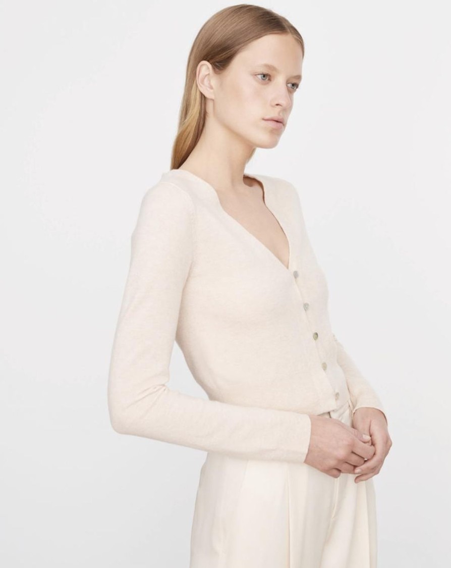 Women VINCE Knitwear | Loop Trim Cardigan Chanterelle