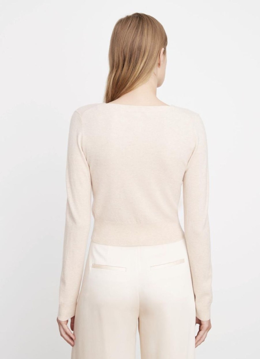 Women VINCE Knitwear | Loop Trim Cardigan Chanterelle