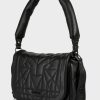 Women MARC CAIN Bags | Black Shoulder Bag 3D Quilting And Handles 900-Black