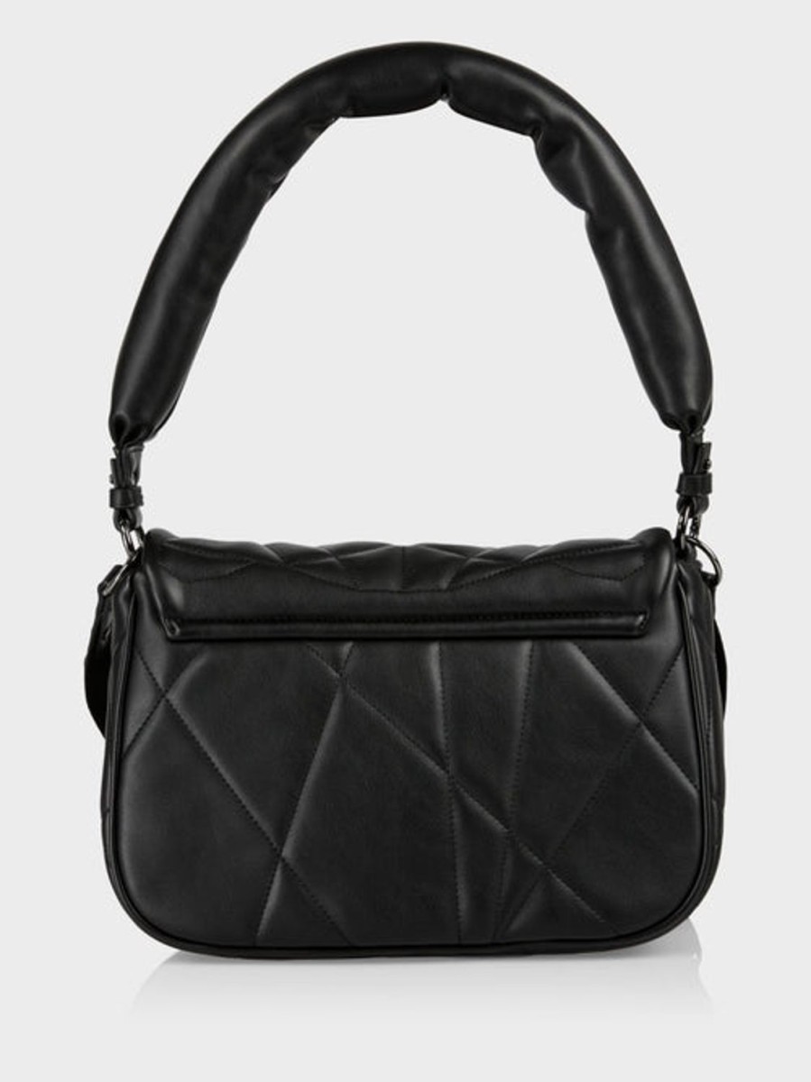 Women MARC CAIN Bags | Black Shoulder Bag 3D Quilting And Handles 900-Black