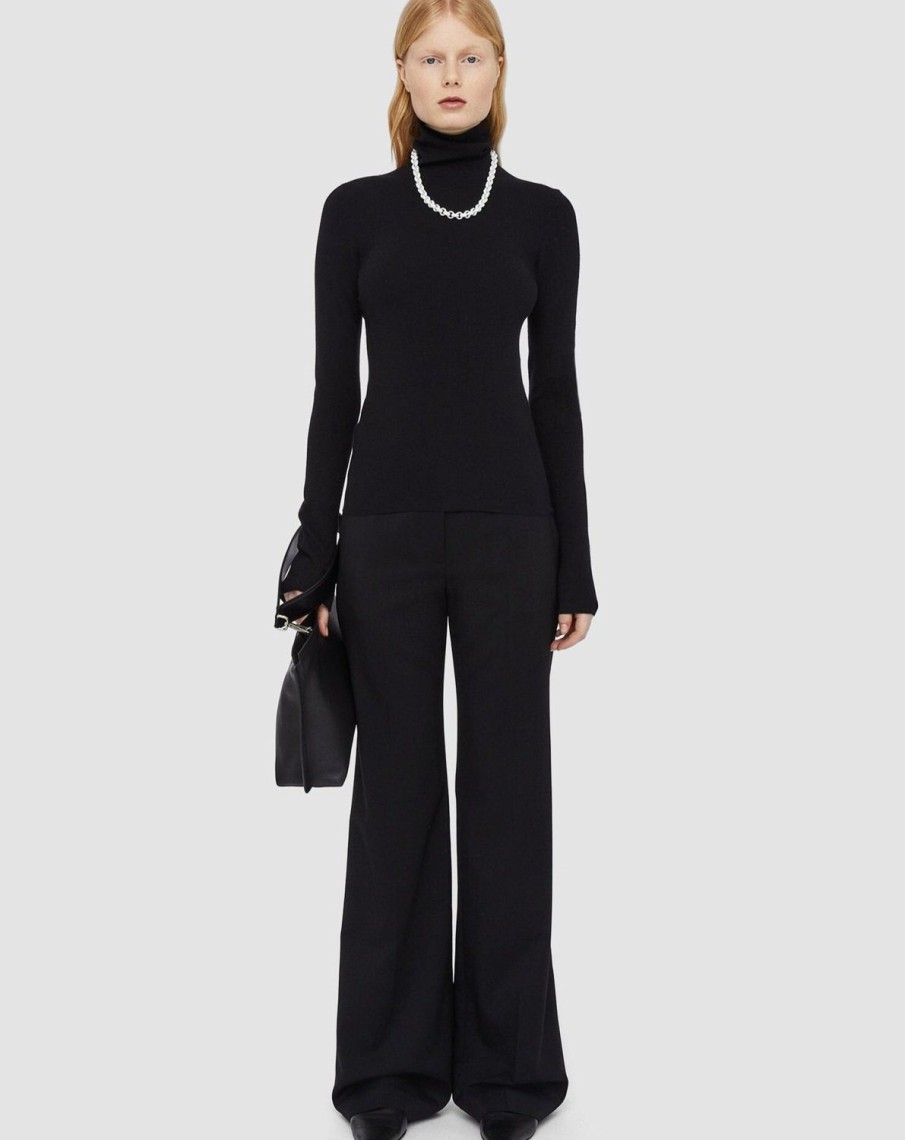 Women Joseph Pants | Tailoring Wool Stretch Morissey Trousers Black