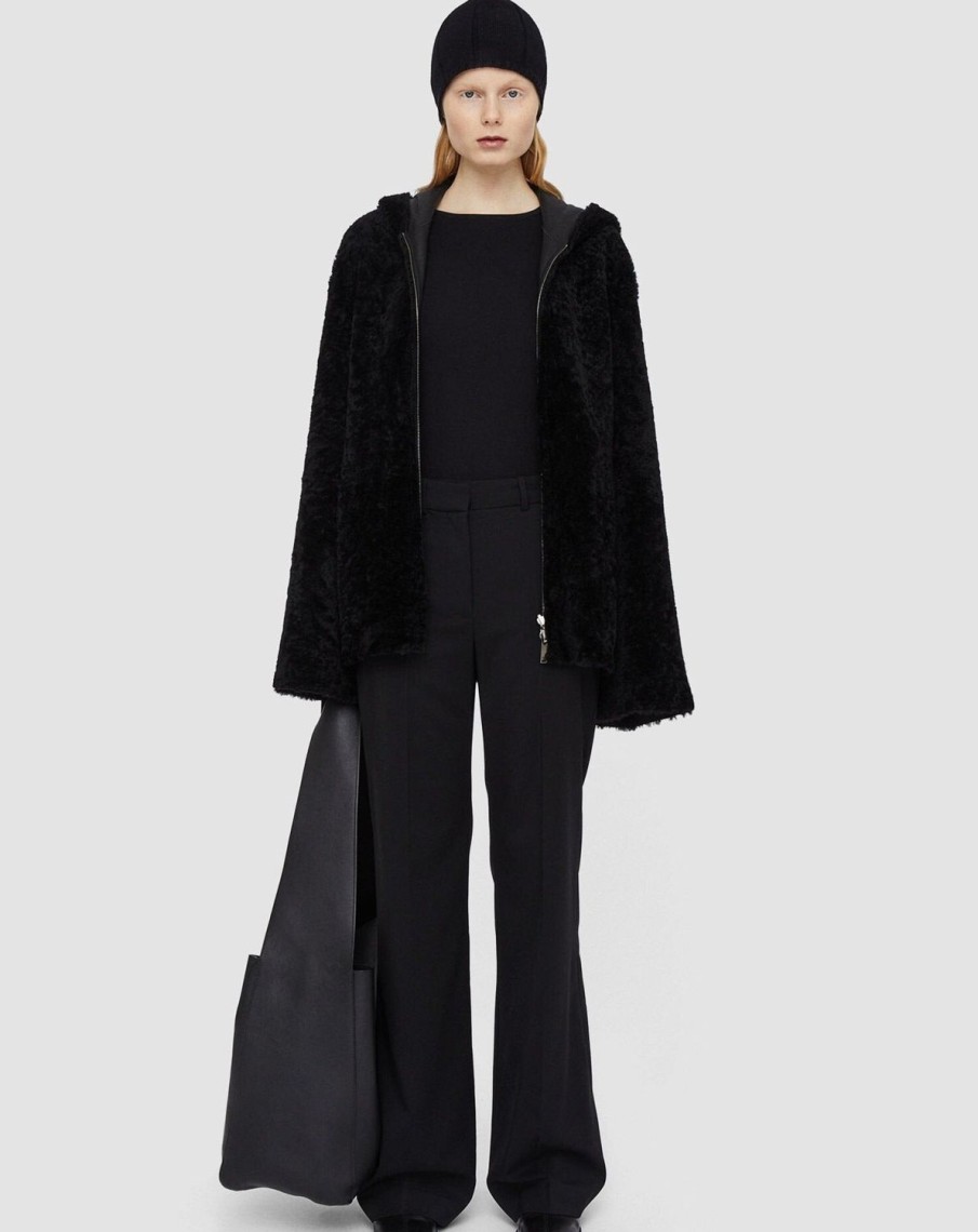 Women Joseph Pants | Tailoring Wool Stretch Morissey Trousers Black