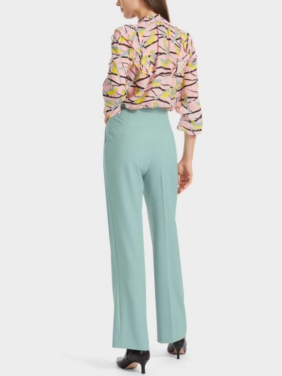 Women MARC CAIN Pants | Wide Leg Crinkle Effect Trousers