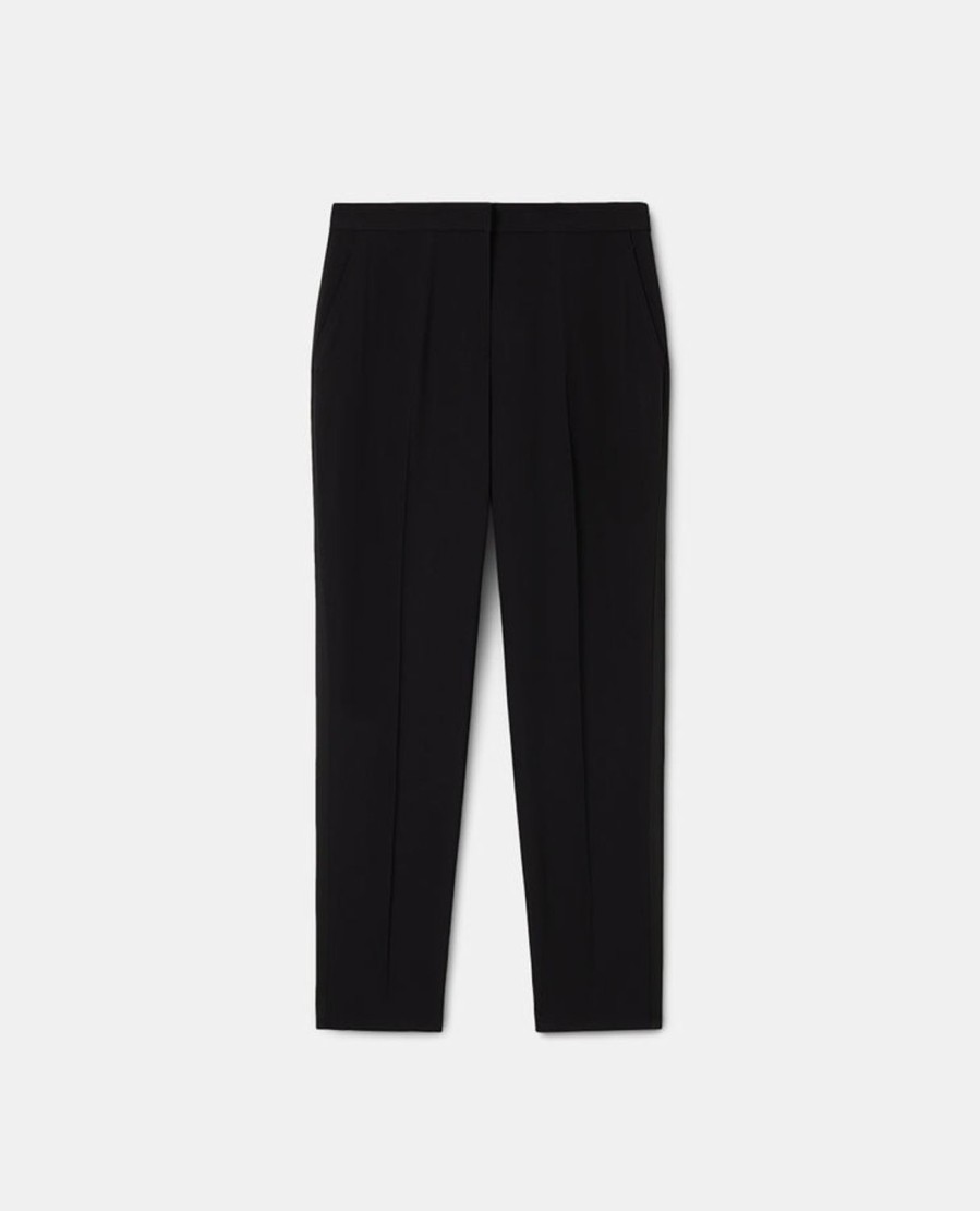 Women Aspesi Pants | City Pant In Crepe Satin Black