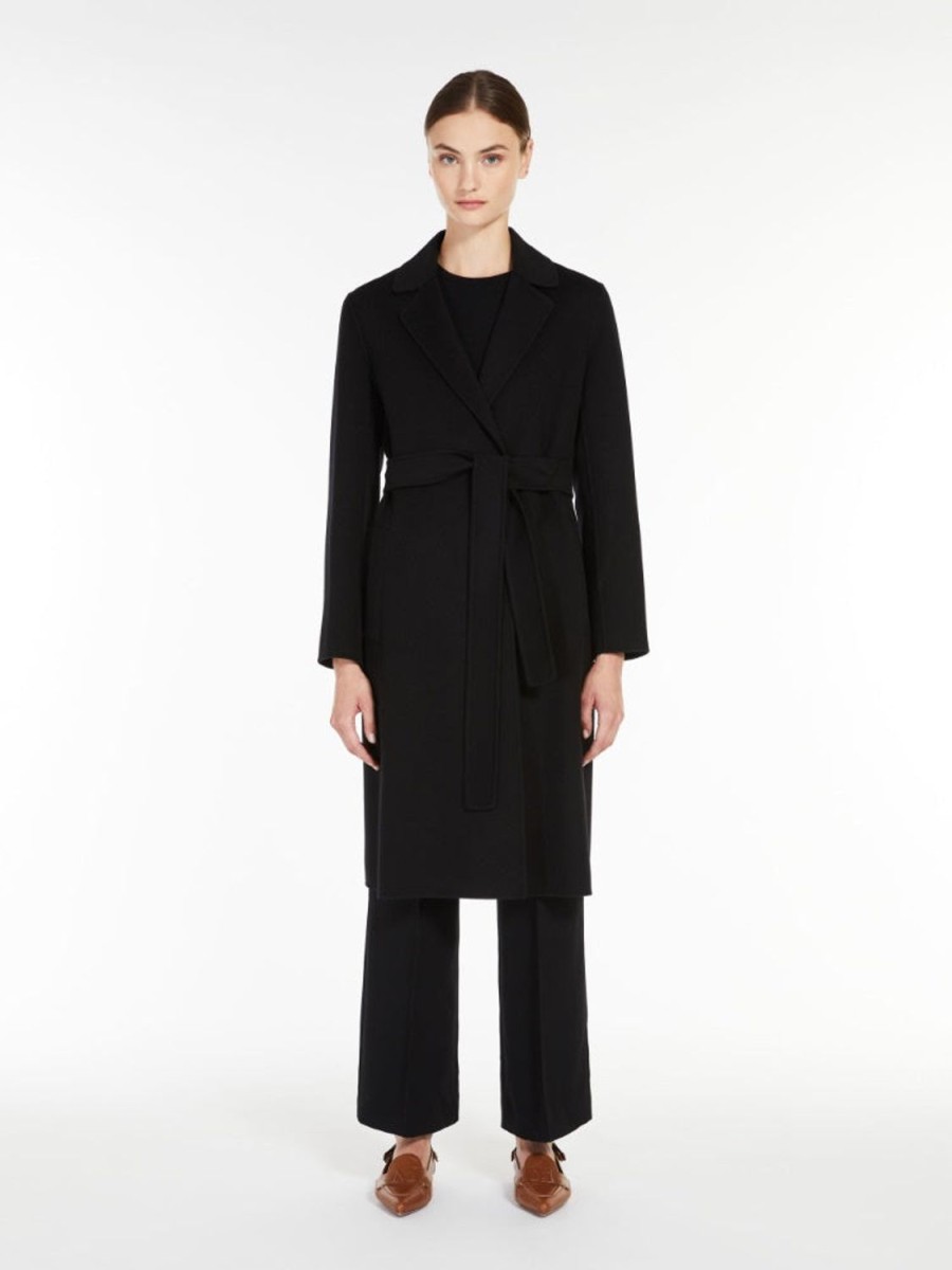 Women MAX MARA Coats & Parkas | Pauline Robe Midi Length Coat Black