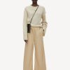 Women BY MALENE BIRGER Pants | Luisa Loose Fit High Rise Ankle Trouser Light Camel