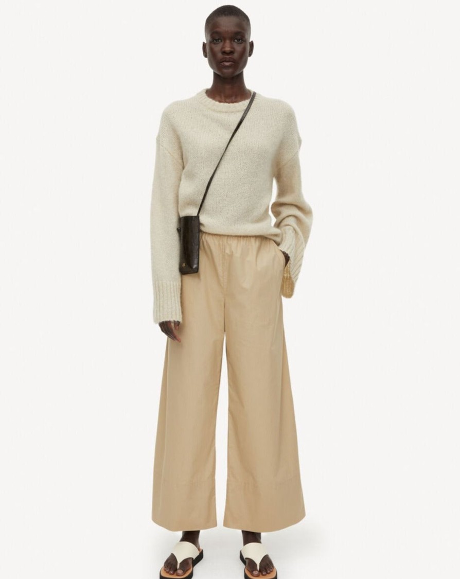 Women BY MALENE BIRGER Pants | Luisa Loose Fit High Rise Ankle Trouser Light Camel