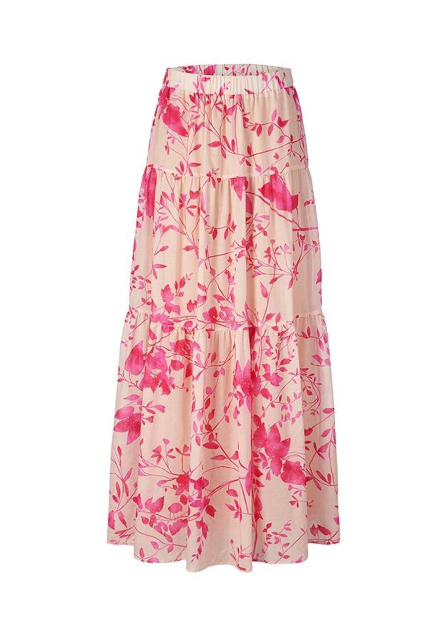 Women Riani Skirts | Floral Print Long Flouncy Skirt Dream