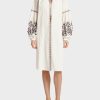 Women MARC CAIN Loungewear | Long Embroidered Dress 110-Off-White