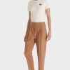 Women MARC CAIN Pants | High Waisted Trousers W Double Pleats Clay Brown