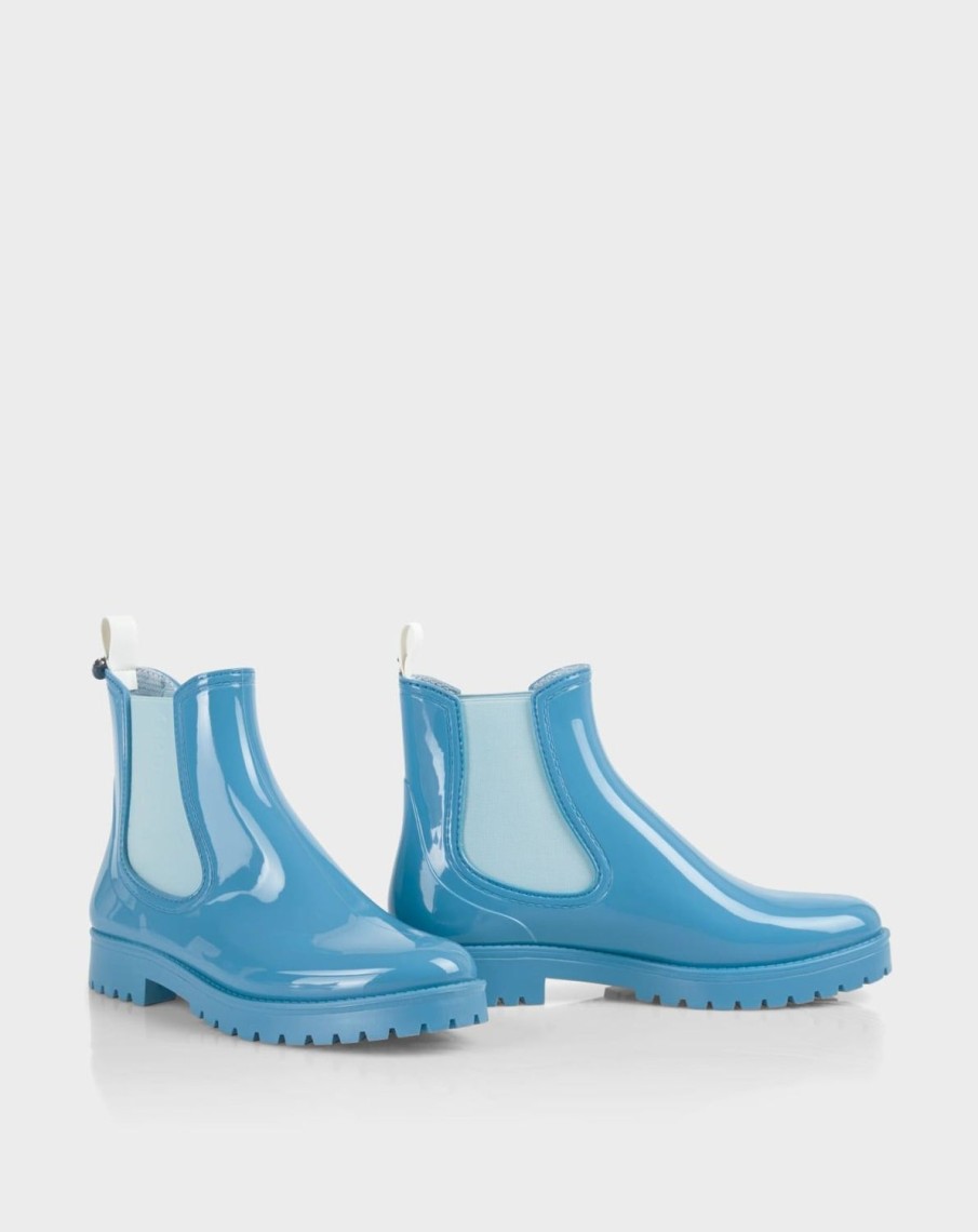 Women MARC CAIN | Rubber Chelsea Boot 360-Azure