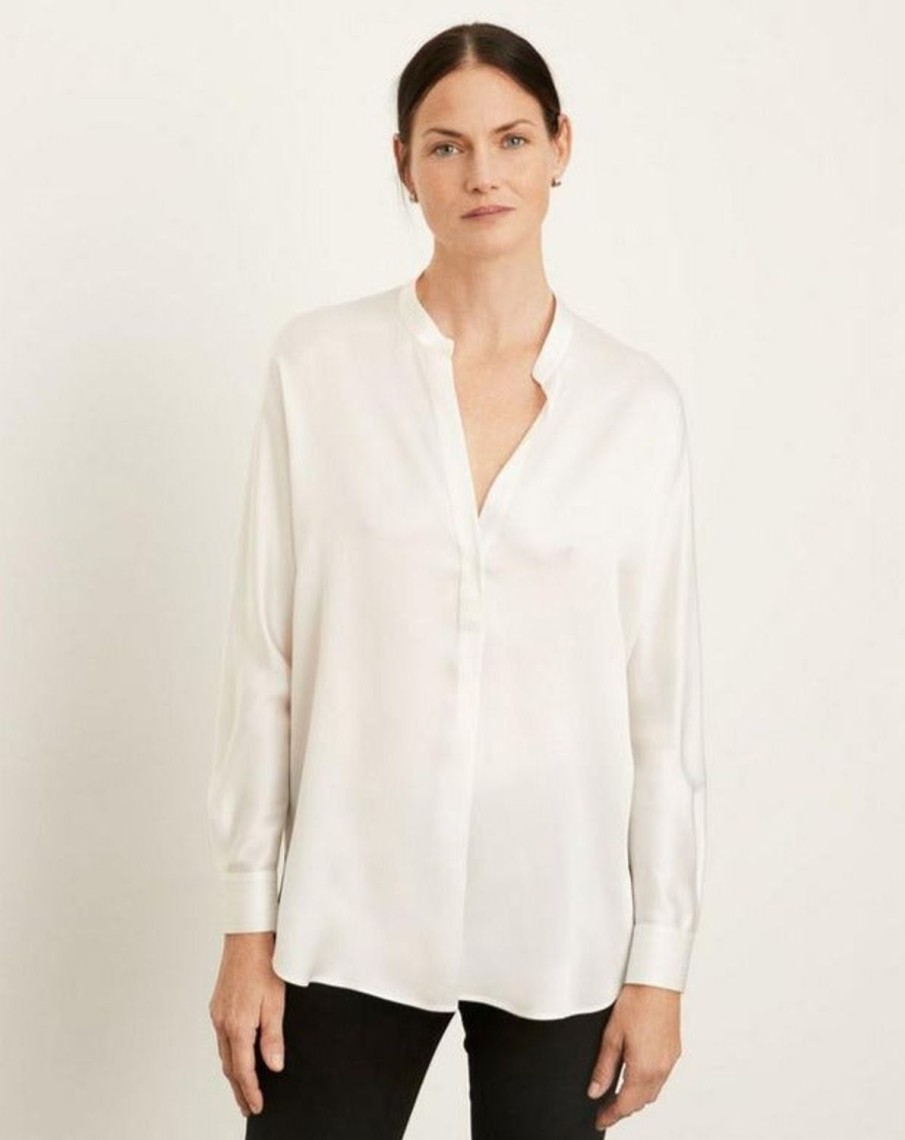 Women VINCE Shirts & Blouses | Band Collar Blouse