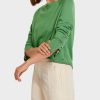 Women MARC CAIN Knitwear | Fine Knit Sweater W Contrasting Sleeve Slit