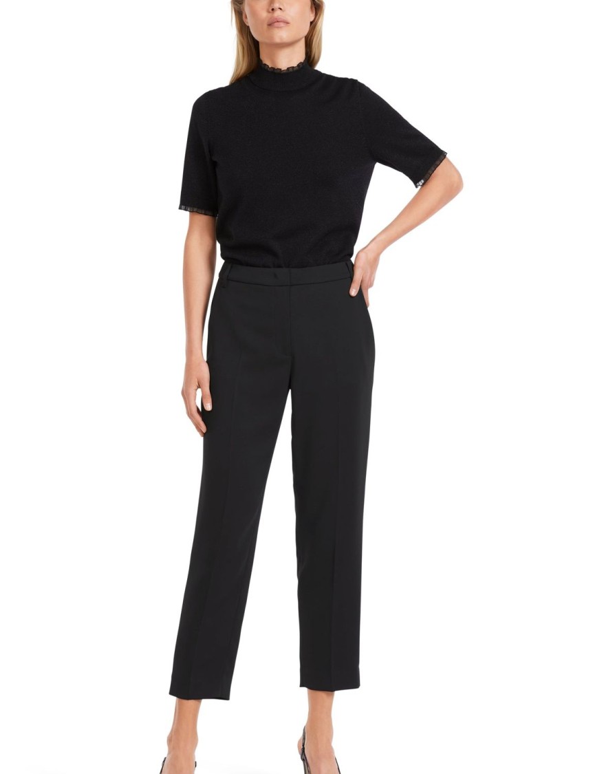 Women MARC CAIN Pants | The Fuzhou Pants W A Feminine Shape 900-Black