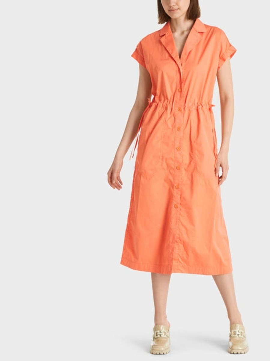 Women MARC CAIN Loungewear | Sporty Dress With Mesh And Cord 465-Lt Trct