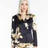 Women MAX MARA Jackets & Blazers | Lorena Printed Duchesse Jacket Black