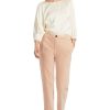 Women MARC CAIN Pants | Velvety Cord Pants Classic Slim Leg 209-Sandy Beige