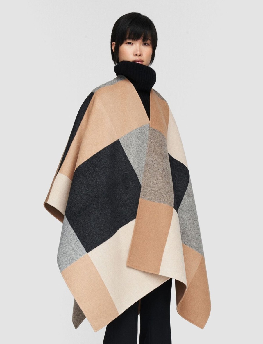 Women Joseph Coats & Parkas | Double Face Collage Kennings Poncho