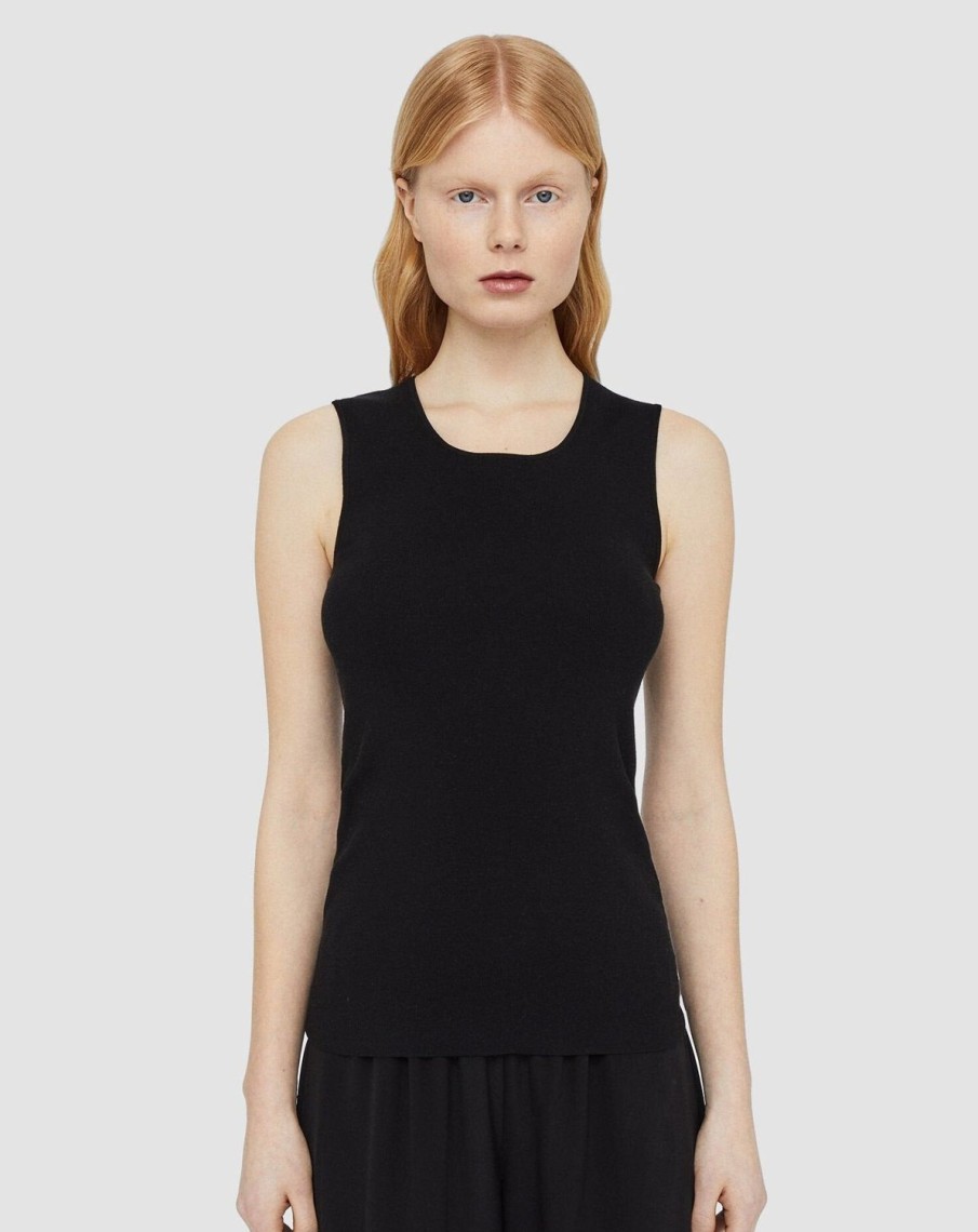 Women Joseph T-Shirts & Singlets | Silk Blend Rib Knit Tank