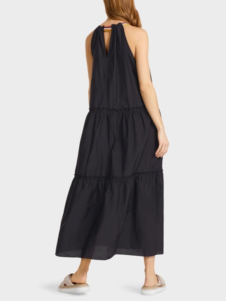 Women MARC CAIN Loungewear | Sporty Dress With Silk 900-Black