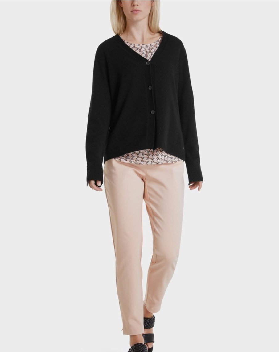 Women MARC CAIN Knitwear | Classic Cardigan Black