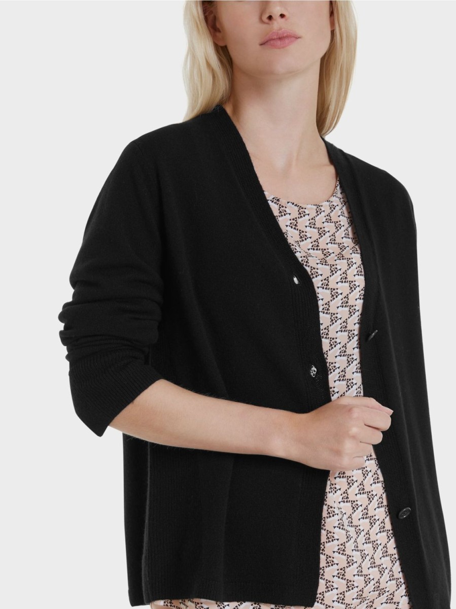 Women MARC CAIN Knitwear | Classic Cardigan Black